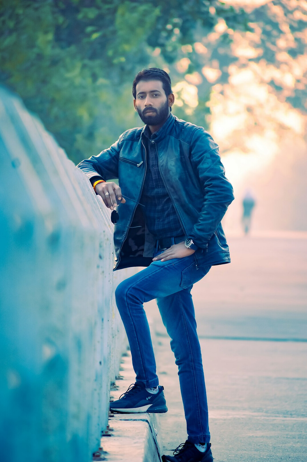 Portrait of a bearded man in a casual jacket